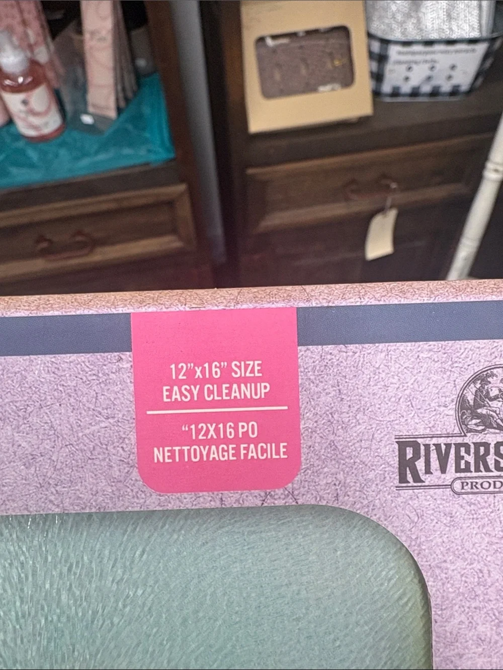 Decorative Horses Tempered Glass Cutting Board - Pink/Brown